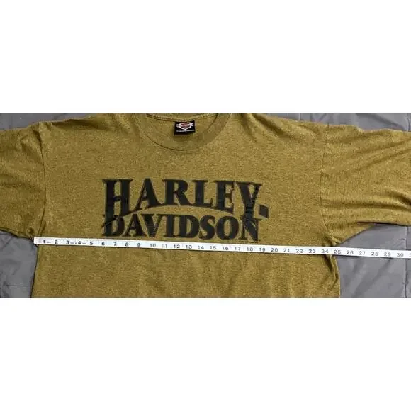 Harley Davidson T-Shirt Memphis, TN Bumpus Tan XXL Short Sleeve Graphic Cotton - Picture 4 of 5